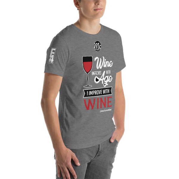 "Wine Improves with Age" Short-Sleeve Unisex T-Shirt
