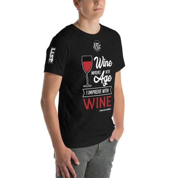 "Wine Improves with Age" Short-Sleeve Unisex T-Shirt