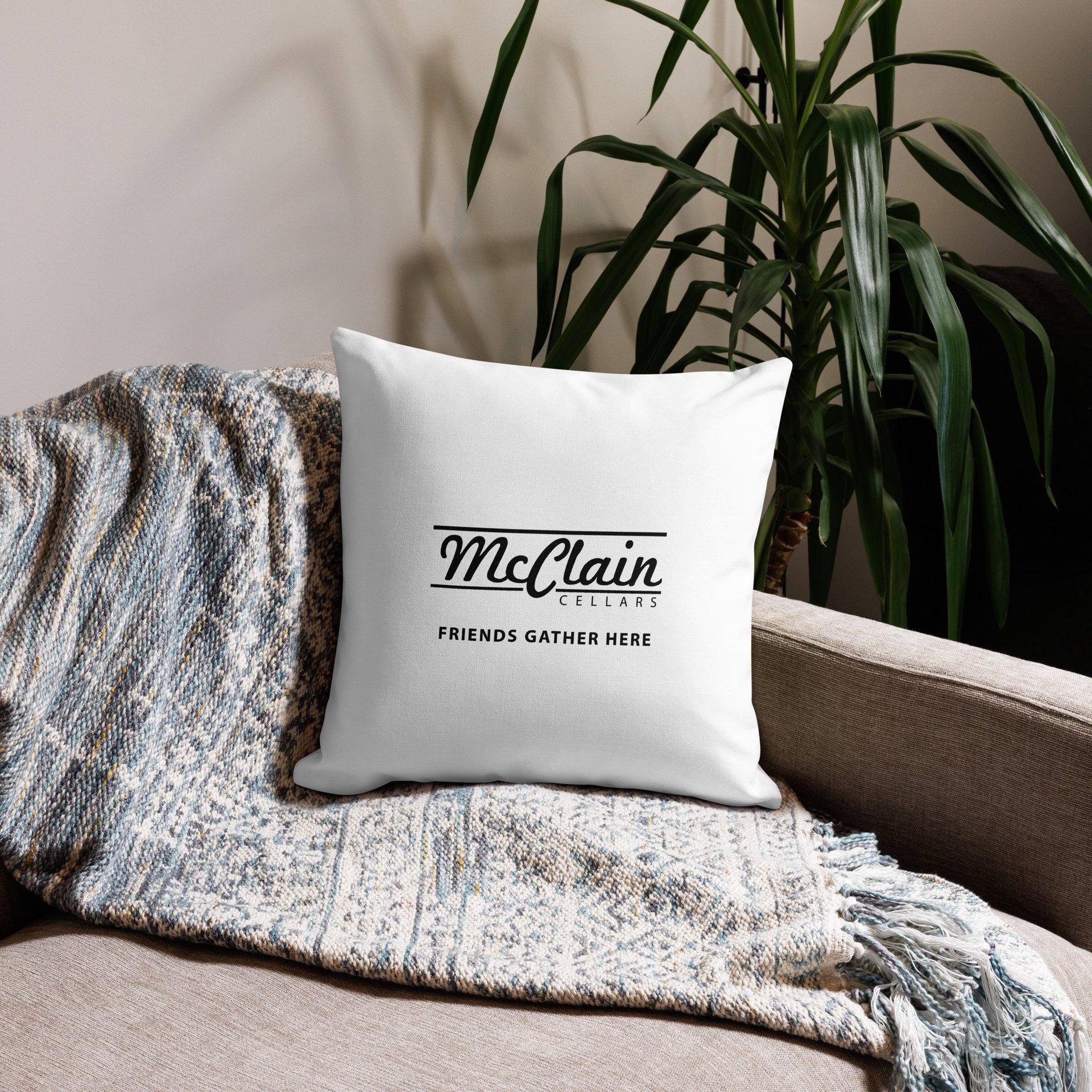 Faithful Friend Pillow 18 x 18 McClain Cellars Winery