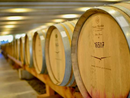 Is all wine stored in oak barrels?