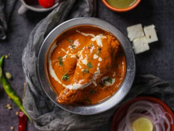 chicken tikka masala with wine pairing.