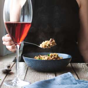 Garlic and herb risotto with Chardonnay